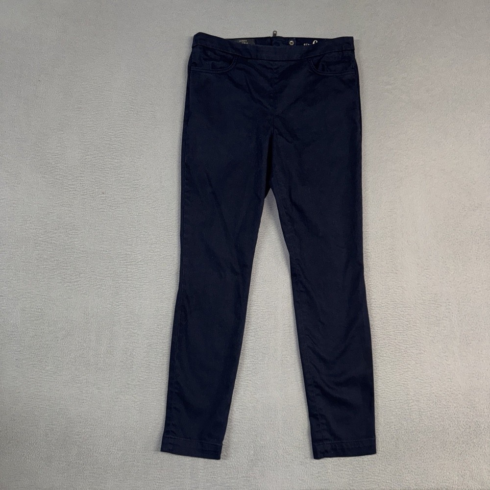 J. Crew Pants Womens 6 Dark Blue Dannie Slim Leg Stretch Flat Front Cotton Dress